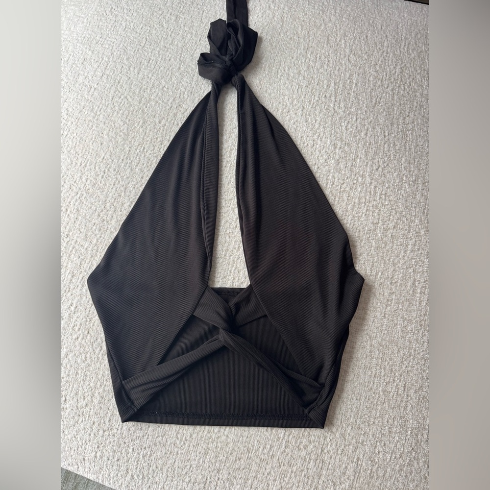 SHEIN Black Halter Top